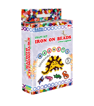 Набір для творчості Умняшка Магніти з термомозаїки без планшета Динозаври (ТМ-011) - Pampik