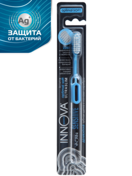 Антибактеріальна зубна щітка для чутливих зубів Splat Innova з іонами срібла, м'яка, блакитний - Pampik