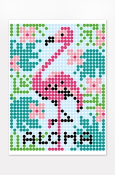 Картина за номерами стікерами в тубусі Умняшка Фламінго (1 777) - Pampik - 3