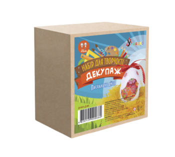 Набір для творчості Умняшка Декупаж Великоднє яйце (Д-008) - Pampik