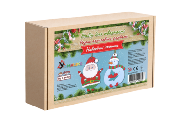 Набір для творчості Умняшка Розпис акриловими фарбами Новорічна іграшка (НГ-002/1) - Pampik