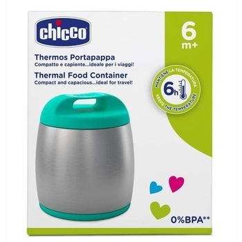 Термоконтейнер для дитячого харчування Chicco, 350 мл, бірюзовий (60182.20) - Pampik - 3