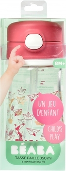 Поїльник з трубочкою Beaba Sippy, 350 мл, рожевий (913452) - Pampik - 6