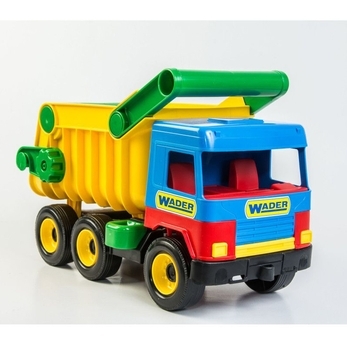 Самоскид Wader Middle truck City, жовтий з синім (39222) - Pampik - 2