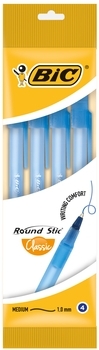 Шариковая ручка BIC Round Stic Classic, синий, 4 шт. (944176) - Pampik