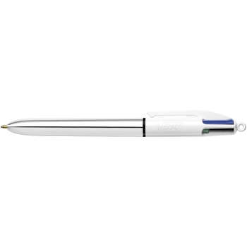 Шариковая ручка BIC 4 Colours Shine Silver автоматическая, 4 в 1, 1 шт. (919380) - Pampik - 2