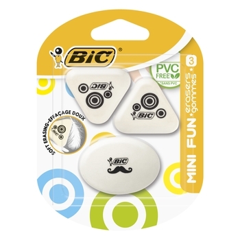 Ластик BIC Mini Fun, 3 шт. (927870) - Pampik