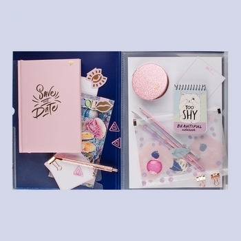 Папка-органайзер Yes Viola, А4, на резинке, синий (491745) - Pampik - 2