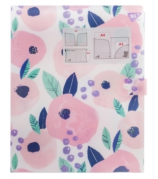 Папка-органайзер Yes Hotch Potch Forte, А4, на кнопці, рожевий (491776) - Pampik