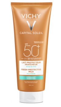 Сонцезахисний зволожвальний молочко Vichy Capital Idеal Soleil, для обличчя і тіла, SPF50 +, 300 мл - Pampik