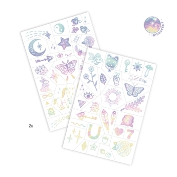 Набор наклеек на тело с радужным переливом Djeco Талисманы (DJ09596) - Pampik - 2