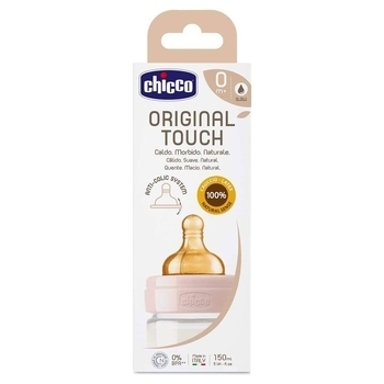 Пляшечка для годування Chicco Original Touch, з латексною соскою, 150 мл, рожевий (27610.10) - Pampik - 3