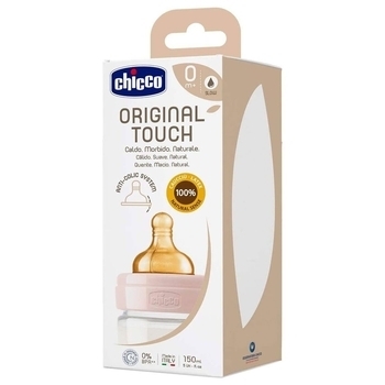Пляшечка для годування Chicco Original Touch, з латексною соскою, 150 мл, рожевий (27610.10) - Pampik - 5