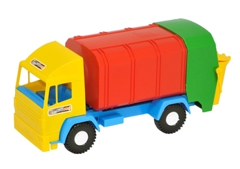 Мусоровоз Tigres Mini Truck, желтый с красным (39211) - Pampik