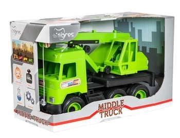 Кран Tigres Middle truck City, зеленый (39483) - Pampik - 2