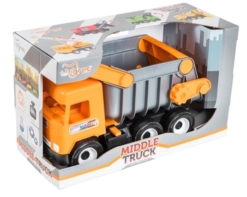 Самоскид Tigres Middle truck City, помаранчевий з сірим (39310) - Pampik - 3