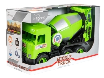Бетономешалка Tigres Middle truck, зеленый (39485) - Pampik - 2