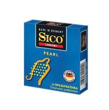 Презервативи латексні Sico Pearl, точкові, 3 шт. - Pampik