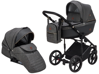 Універсальний візок 2 в 1 Adamex Amelia Lux AM284, сірий (624679) - Pampik