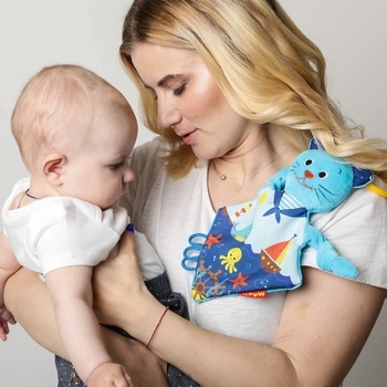 Іграшка-обнімашка Масік Кот-моряк, блакитний (МС 110604-03) - Pampik - 4