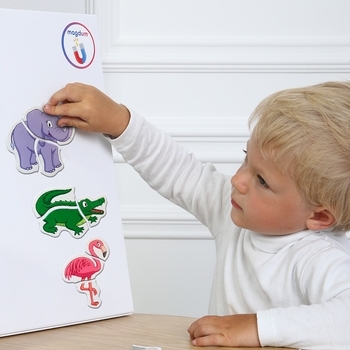 Набір магнітних пазлів Magdum Зоопарк, 18 шт. (ML4031-18 EN) - Pampik - 5