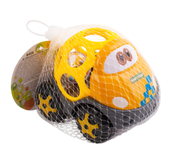 Игрушка-погремушка Машинка, желтый с оранжевым (8406_машинка _с_желт_кузовом) - Pampik - 3