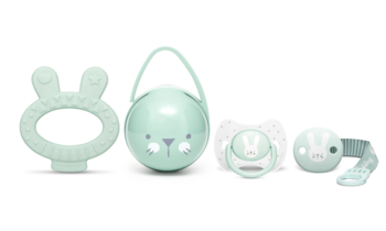 Маленький подарунковий набір Suavinex Hygge Затишні історії, бірюзовий (306629) - Pampik