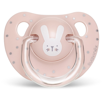 Пустушка анатомічна Suavinex Hygge Затишні історії Зайчика, 0-6 міс., рожевий (306558) - Pampik