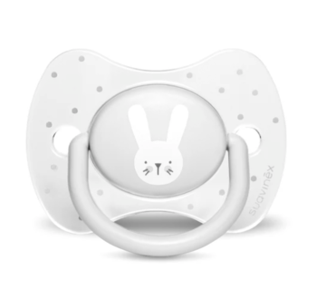 Пустушка симетрична Suavinex Hygge Затишні історії Зайчика, 0-6 міс., сірий (306593) - Pampik