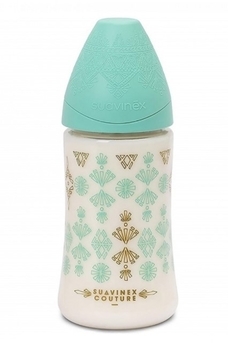 Пляшка для годування Suavinex Couture, 270 мл, зелений (304149) - Pampik