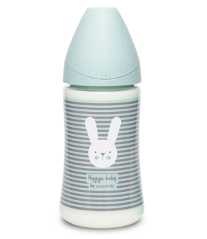 Пляшка для годування Suavinex Hygge Затишні історії Зайчика, 270 мл, бірюзовий (306680) - Pampik
