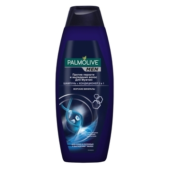 Шампунь-кондиціонер для чоловіків Palmolive Проти лупи і випадіння волосся, 380 мл - Pampik