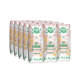 Подарок. Овсяный напиток Vega Milk с бананом, 3,75 л (15 шт. по 250 мл) - Pampik