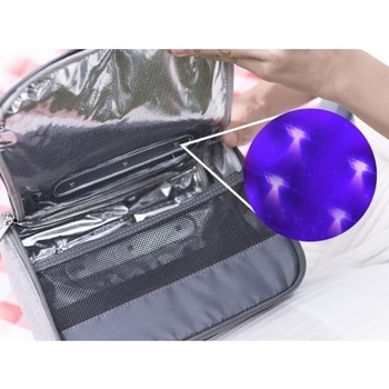 Портативний ультрафіолетовий універсальний стерилізатор-косметичка 59S UVC LED P11, сірий (P11) - Pampik - 6