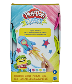 Набор пластилина Hasbro Play-Doh Elastix Ракета, 4 цвета (E9864) - Pampik