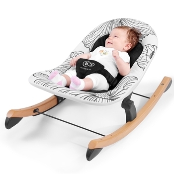 Шезлонг-гойдалка Kinderkraft Finio Black/White KKBFINOBLK0000, чорний з білим (00-00158786) - Pampik - 15