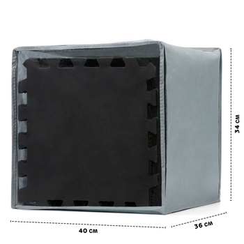 Коврик-пазл Kinderkraft Luno Black KKMLUNOBLK0000, 30 элементов, черный (00-00158791) - Pampik - 10