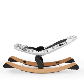 Шезлонг-гойдалка Kinderkraft Finio Black/White KKBFINOBLK0000, чорний з білим (00-00158786) - Pampik - 13