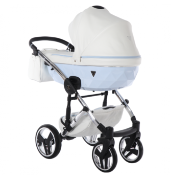 Універсальний візок 2 в 1 Junama Candy 02, білий з блакитним (J-Cy-02) - Pampik - 2