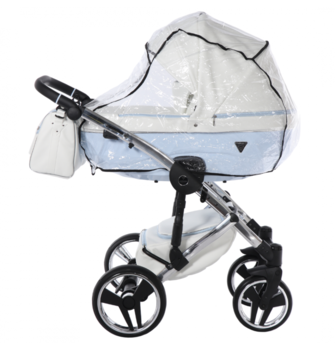 Універсальний візок 2 в 1 Junama Candy 02, білий з блакитним (J-Cy-02) - Pampik - 4