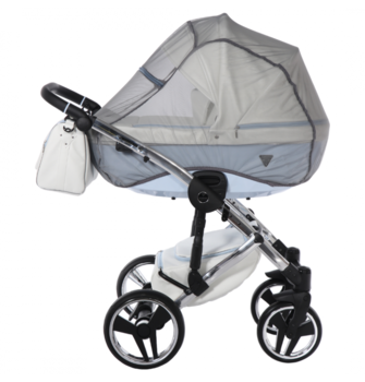 Універсальний візок 2 в 1 Junama Candy 02, білий з блакитним (J-Cy-02) - Pampik - 6