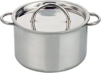 Игрушечная кастрюлька NIC Металлическая, серый, 12 см (NIC530303) - Pampik