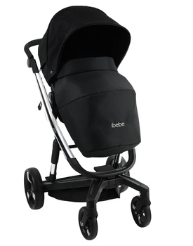 Універсальний візок 2 в 1 Ibebe i-stop 07, чорний на сріблястій рамі (ib-is-07) - Pampik - 2