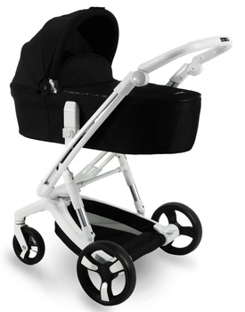 Універсальний візок 2 в 1 Ibebe i-stop 02, чорний на білій рамі (ib-is-02) - Pampik