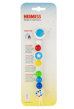 Ланцюжок для пустушки Heimess Слоник, синій (764430) - Pampik - 6