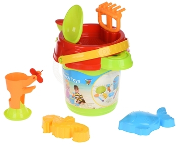 Набір для гри з піском Same Toy Ведерко салатовое, 6 предметів (969Ut-2) - Pampik