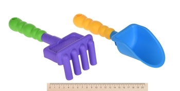 Набор для игры с песком Same Toy с Воздушной вертушкой, синее ведро, 9 предметов (HY-1206WUt-3) - Pampik - 4