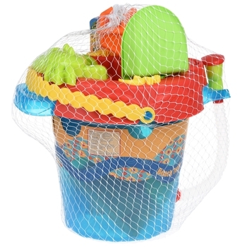 Набір для гри з піском Same Toy Ведерко блакитне, 8 предметів (976Ut-2) - Pampik - 6