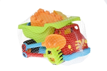 Набір для гри з піском Same Toy Вантажівка червоний, 6 предметів (973Ut-1) - Pampik - 6