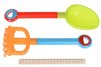 Набор для игры с песком Same Toy Ведерко голубое, 6 предметов (969Ut-1) - Pampik - 4